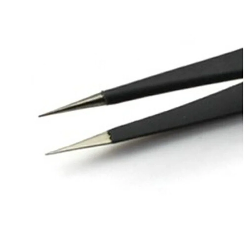 6Pcs pinzette antistatiche in acciaio inossidabile ESD strumenti di manutenzione strumenti di riparazione pinzas electrónica pince a epiler