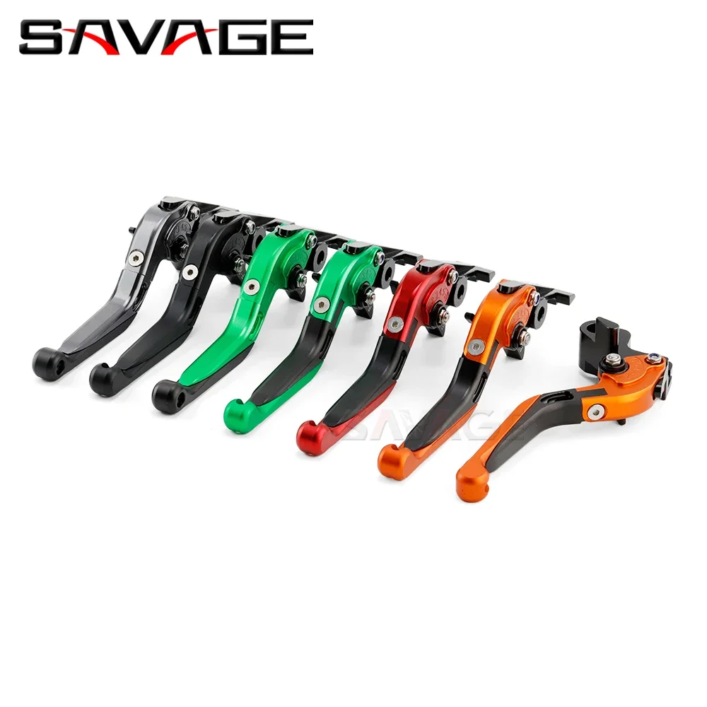 Alavancas de freio e embreagem para motocicleta, guidão dobrável e extensível para kawasaki ninja 650r 500 er6n/6f zzr 250 400 600 z750 zx6r/9r