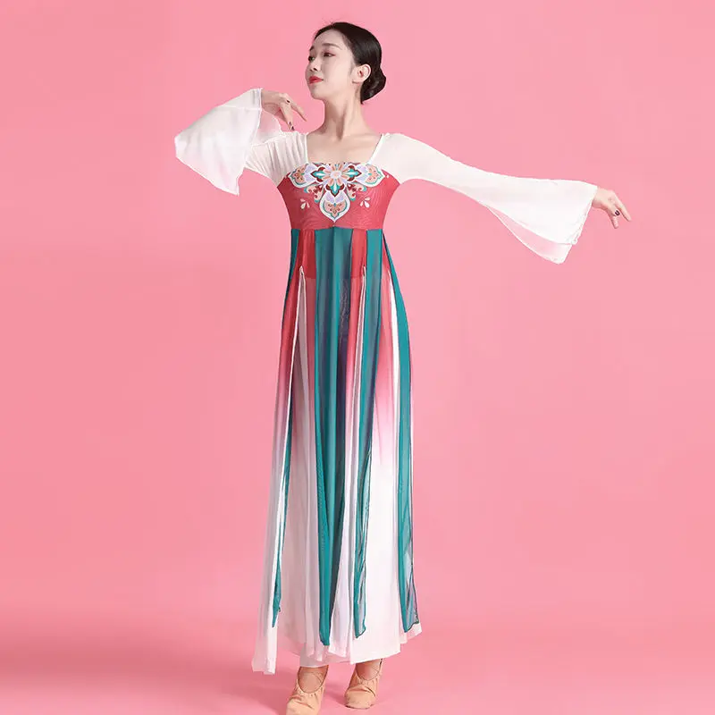 2023 classical dance performance dress female chinese style ancient style adult dance training dress modern hanfu dance set g769