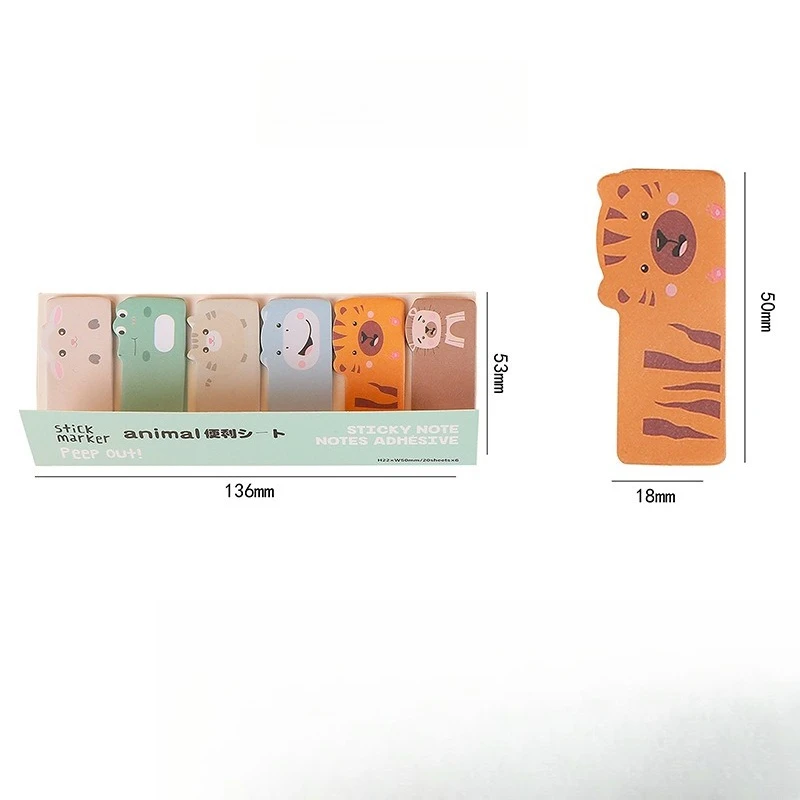 لطيف اليابانية الكورية الحيوان ملاحظات لاصقة الإبداعية مذكرة منصات مؤشر علامات التبويب لمكتب المدرسة الكورية القرطاسية حزمة #6