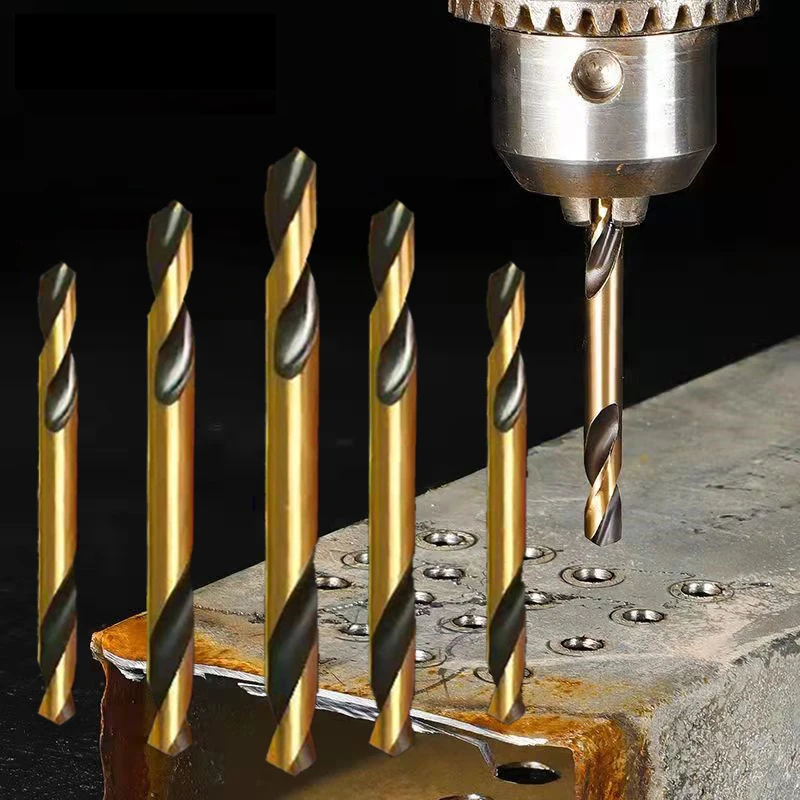 HSS Cobalted Double End Twist Drill Bits for Metal/Stainless Steel/Iron/Aluminum Alloy/Copper Metal Woodworking Drilling Tools