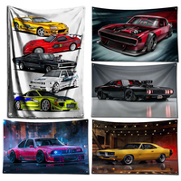 3x5 Ft Highthorsepower Modified Super Racing Car Flag Polyester Digital Printing Banner for Garage Wall Art Out Door Decoration