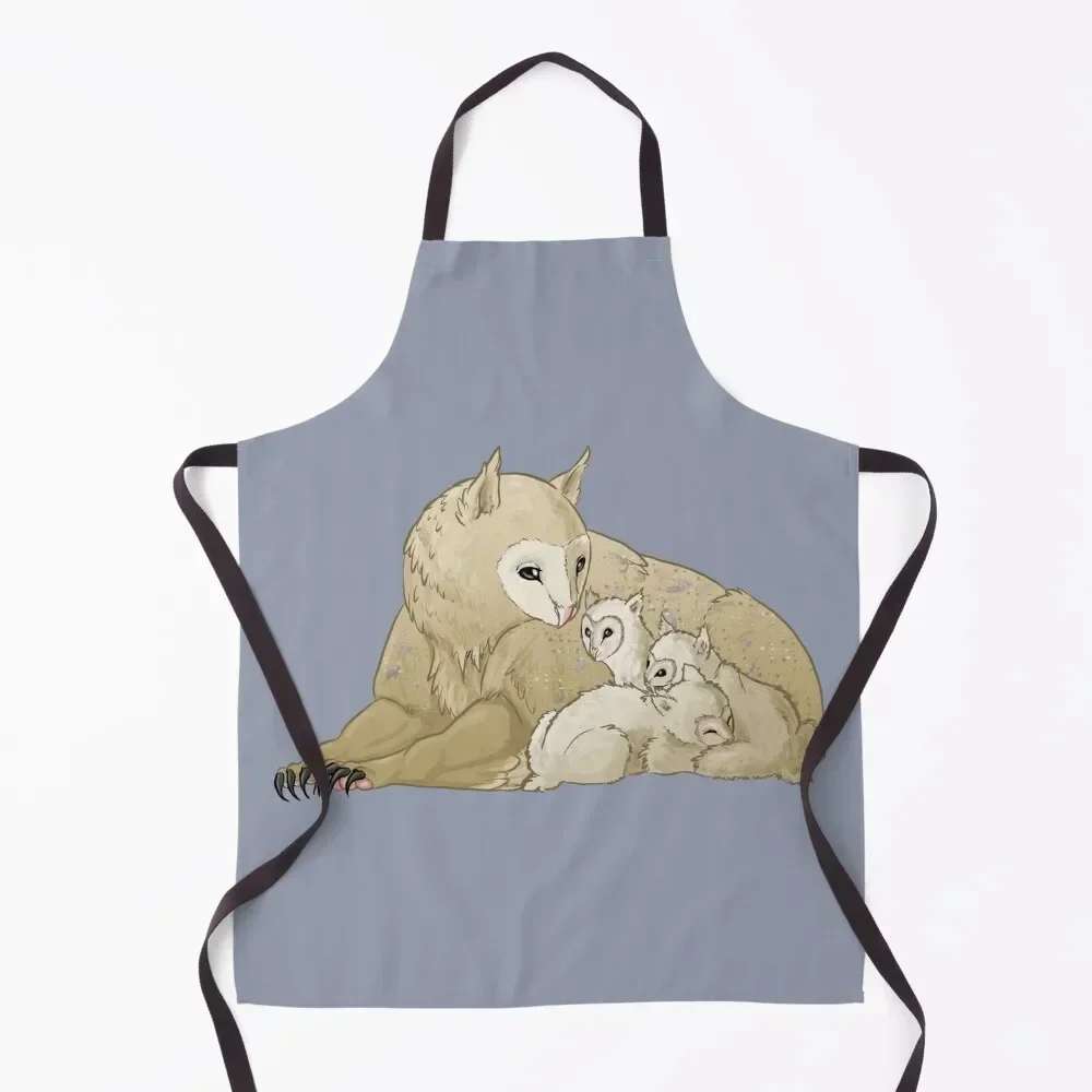 

Owlbear Family Apron Kitchen For Man Chef Uniform Woman Cute Kitchen Chef Uniform Apron