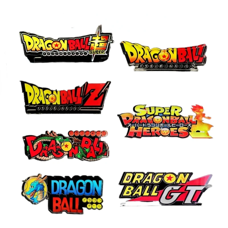 12cm Anime Dragon Ball Saint Transparent LOGO Base Super Saiyan Stand up Display Board Anime Figures Decorations Model Toys Gift