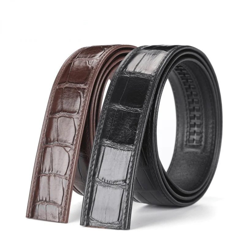 

Men Business Fashion Trend No Lap Buckle Belt Classics Women's Genuine Leather Casual Girth High Quality Versatile Luxury Belts