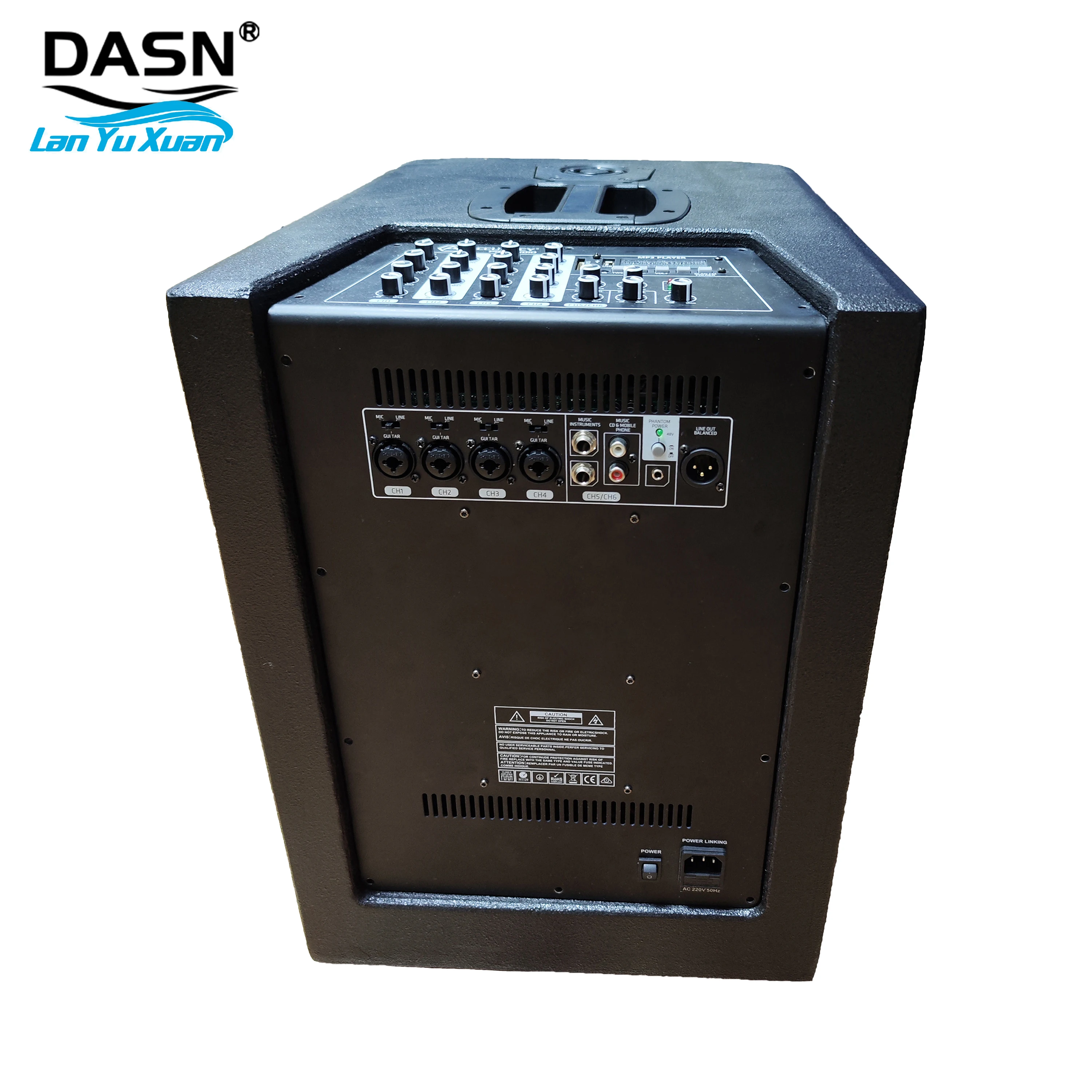 

B6 5600W Peak 1400W RMS Dj Party Stage With Mixer MP3 Active Professional Column Speaker 15 Inch Subwoofer PA System