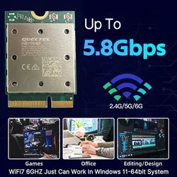 2025 Upgrad Tri Band FME-865 WiFi7 Bluetooth 5.4 Wireless WiFi Card 2.4G/5G/6Ghz Wireless Network Adapter For Win11