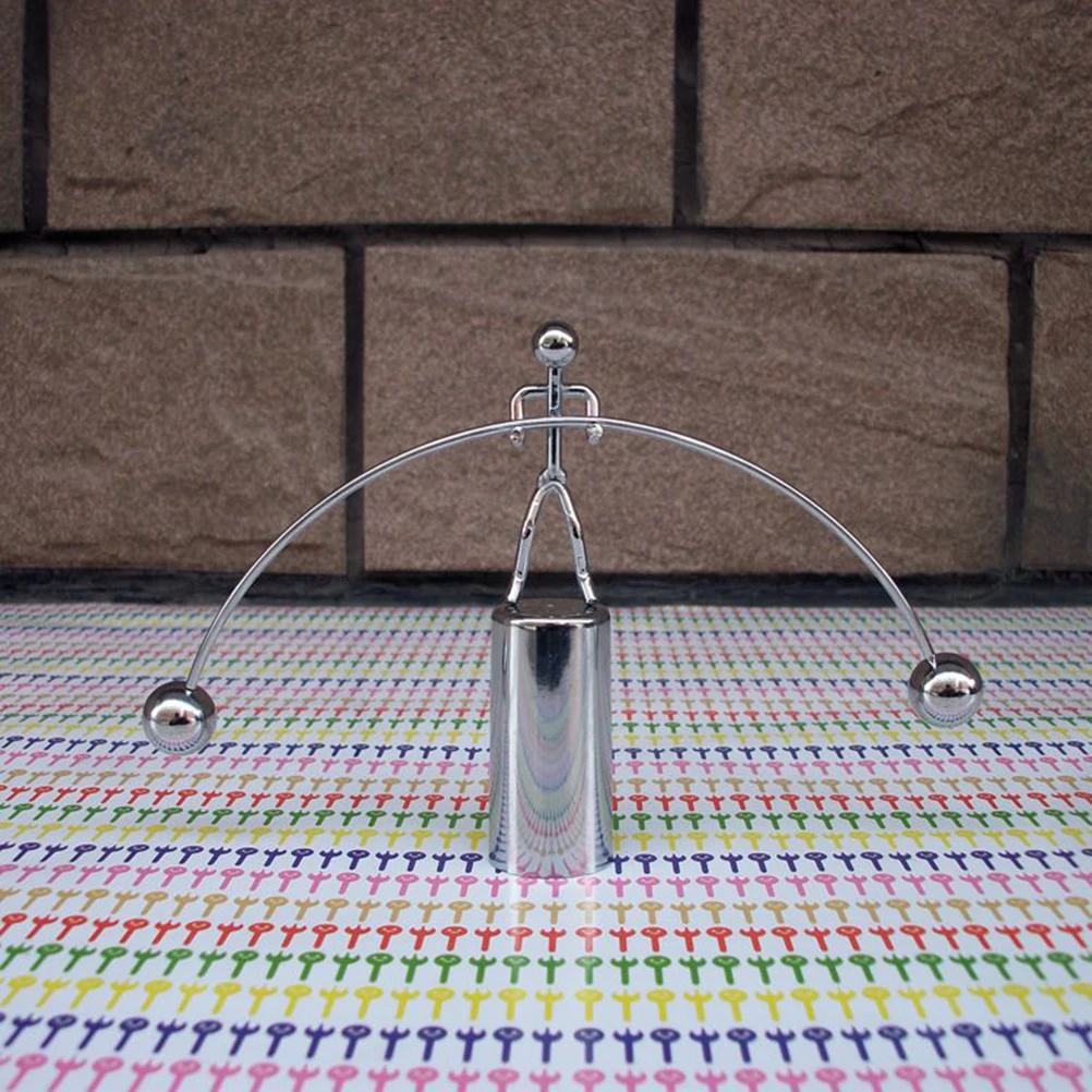 

Little Ornament Toy Desktop Weightlifting Stress Reliever Metal Swing Relief