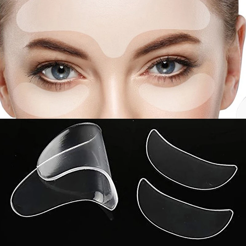 3 Pcs Anti Eye Forehead Invisible Anti-aging Face Pad Reusable Medical Grade Silicone Prevent Wrinkles Lines Patch