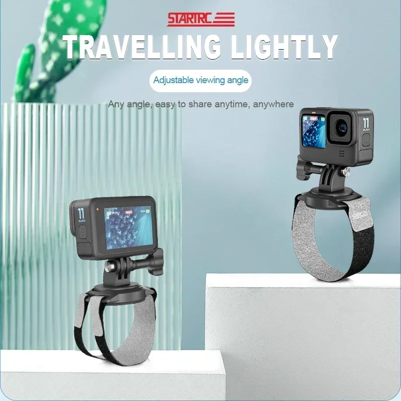 สายรัดข้อมือแบบปรับได้สําหรับ GoPro Hero 11 10 9 8 แม่เหล็กดูด Quick Release POV Band Holder Mount สําหรับ Insta360 Action 2