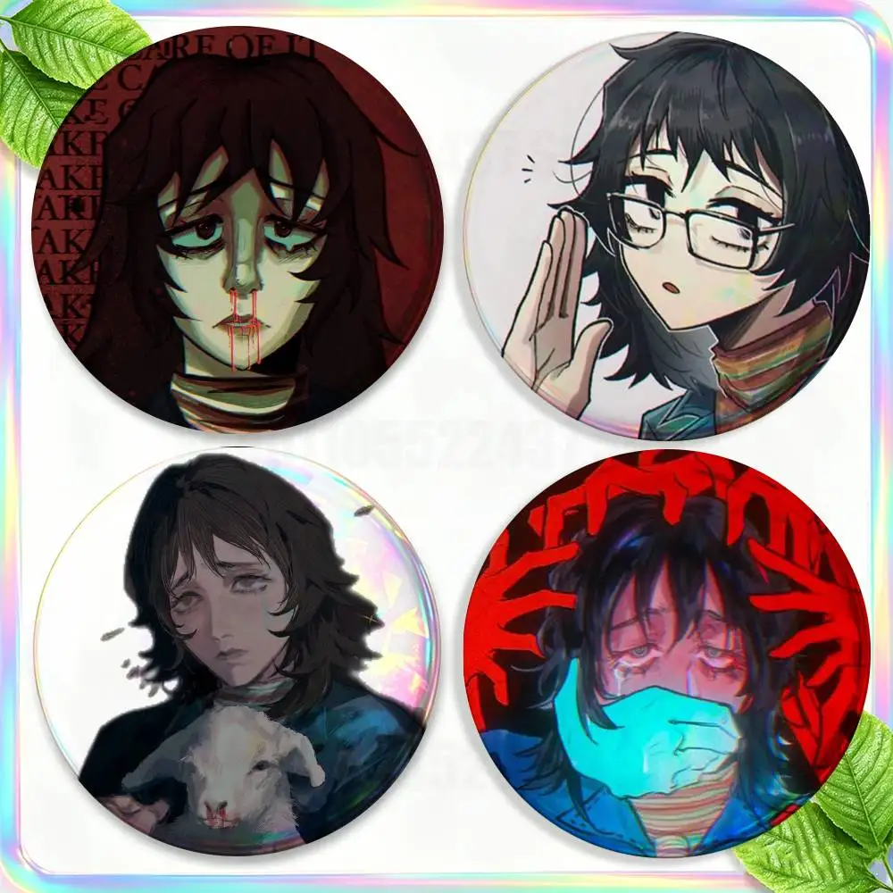 

Game M-Mouthwashing Cartoon Anya Brooches for Backpack Accessories 25,32,44,58,75mm Enamel Pins 2-piece set Cartoon Anime Badge