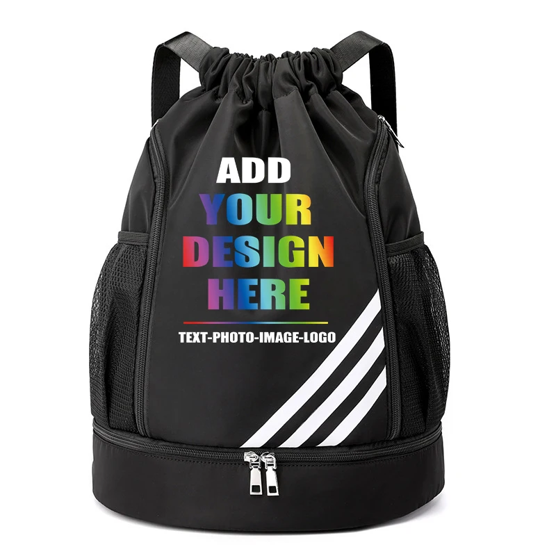 Customized Travel Bag Drawstring Basketball Bag Outdoor Gym Personalized Logo Design Backpack Gym Bag For Men Sports