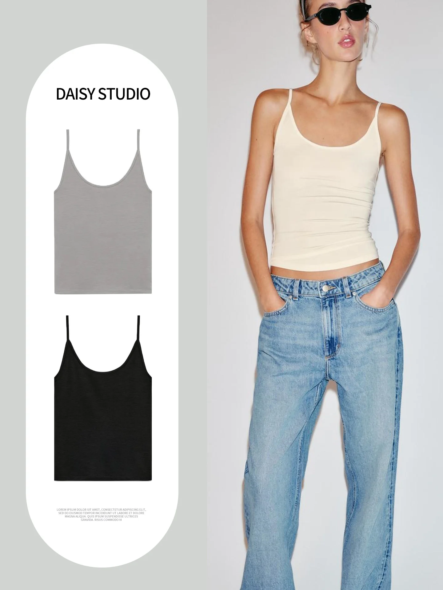 Summer New Women's Street Style Sleeveless round Neck Straight Tube Bottom Bangle Top Polyester Fiber Curvy Vest Outerwear