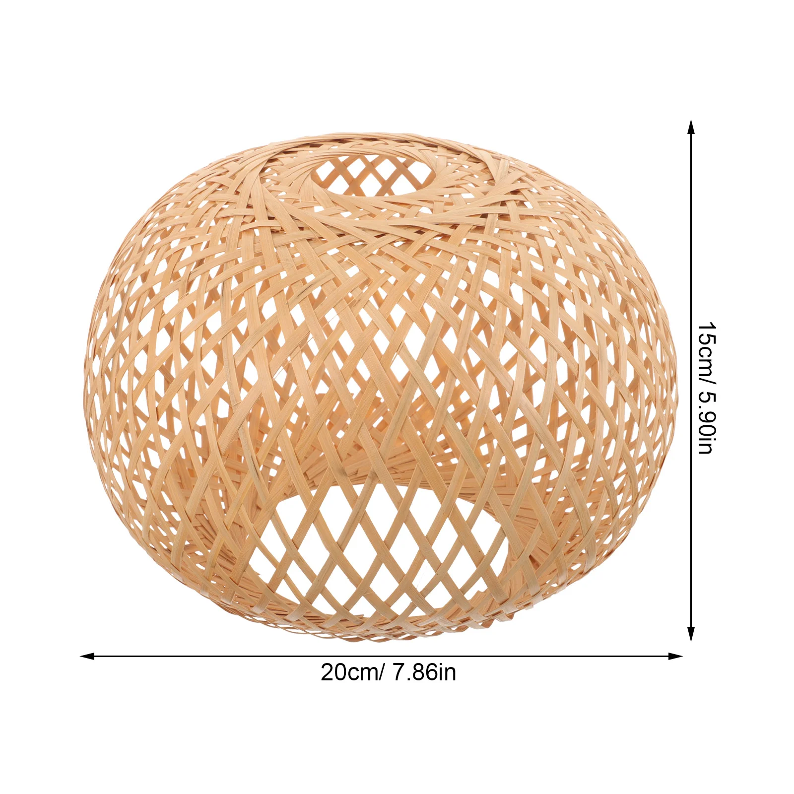 ريفي المنسوجة الخيزران غطاء مصباح ل قلادة ضوء تركيبات السقف غطاء جو دافئ ديكور المنزل قلادة غطاء مصباح #2