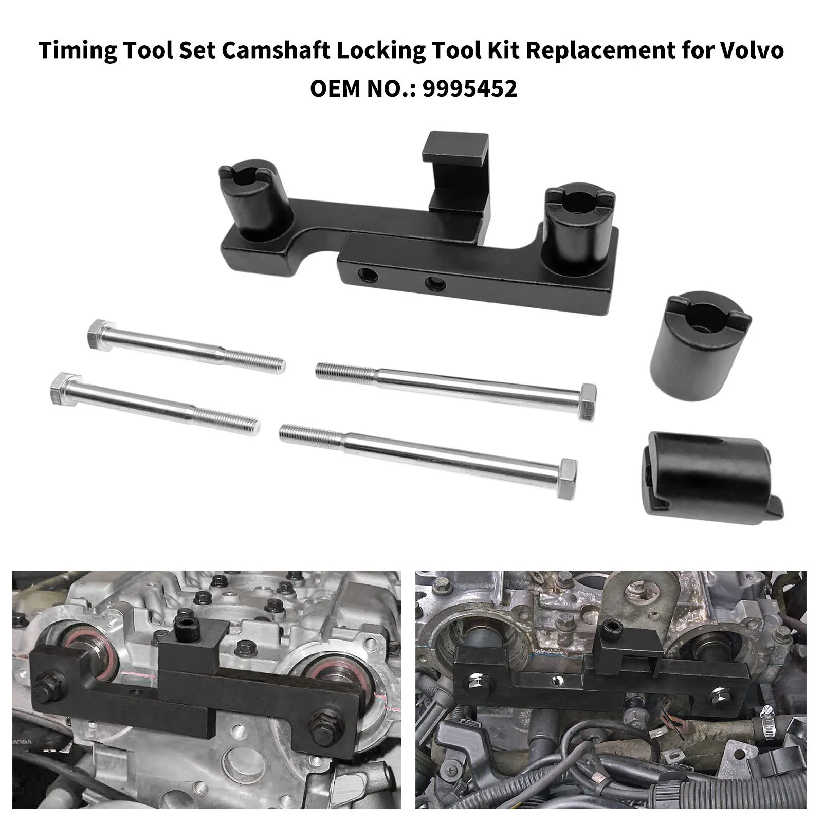 Timing Tool Set Camshaft Locking Tool Kit Replacement for Volvo 4-cylinder, 5-cylinder, and 6-cylinder engines OEM no.9995452