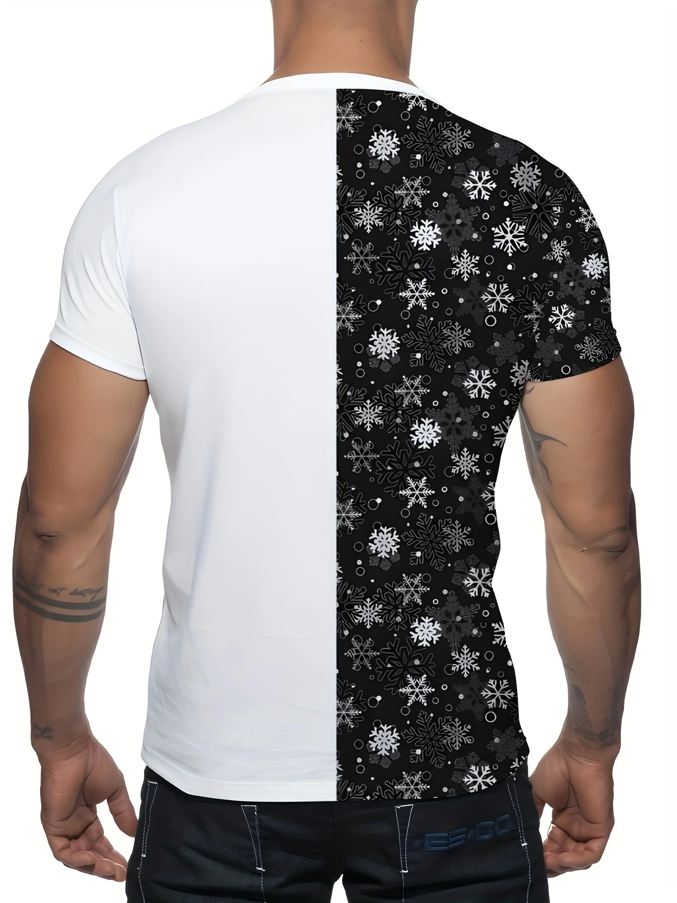 Men'S T-Shirt 3D Printed Design of Santa Claus for Christmas, Perfect for a Stylish Look in 2026 for The New Year Celebrations