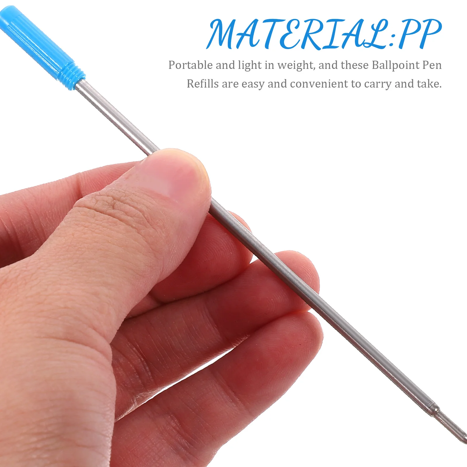 

20Pcs Replaceable Pen Refills Black Ballpoint Gel Ink Fine Point Convenient Writing Replacement for Students Office