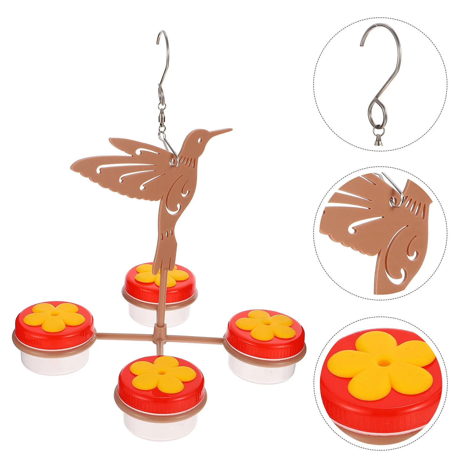

1Set Hummingbird Water Feeder Hanging Flower Shape Decorative Bird Feeder Outdoor Garden Supplies Hummingbird Supplies