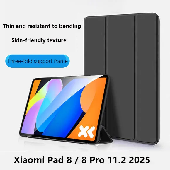 

Ultra Thin Leather Case For Xiaomi Pad 8 8Pro 11.2 2025 7 5 6 Pro Mini 8.8 RedmiPad 2 SE 11 8.7 K Pad 8.8 Trifold Stand Cover