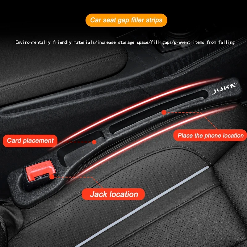 Car Seat Crevice Filling Storage Leak-proof Sealing Strip Interior For Nissan Juke F15 F16 2010-2014 2015 2016-2021 Accesorios