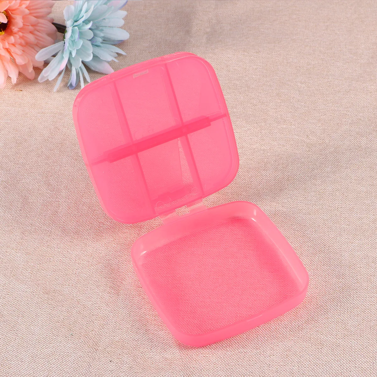 6 Compartment Portable Pill Organizer Weekly Medicine Box Vitamin Dispenser for Travel Home Office Elderly Daily Use Safe