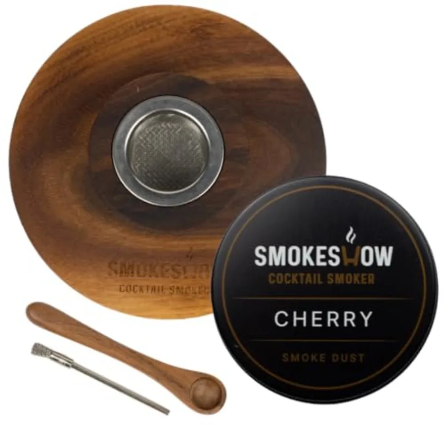 

Премиальный коптильщик для коктейлей из орехового дерева с одной банкой древесной стружки объемом 4 унции. Отлично подходит для виски и олд фэшн. Обработано безопасным пищевым составом Nat