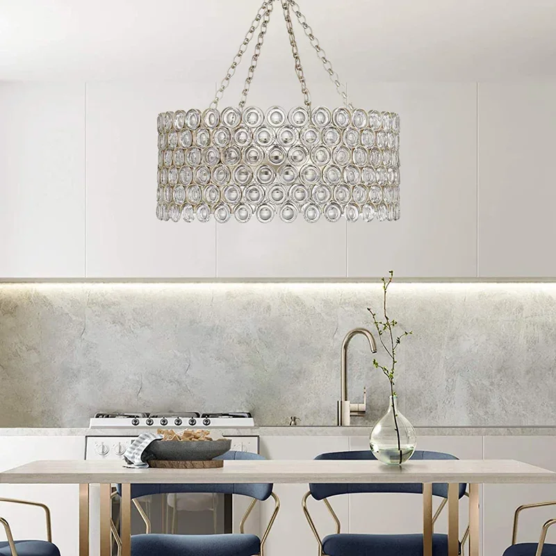 Crystal Chandelier Ceiling Lamp Decoration Home Decorations for Living Room Gold/Silver Modern Chandeliers  Lustre Lights