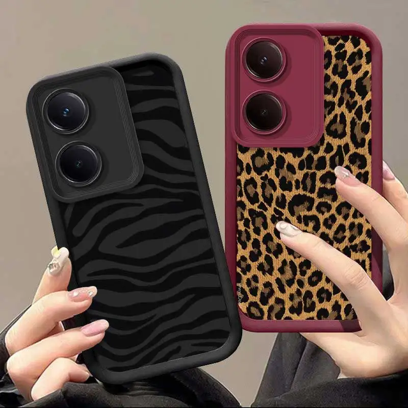 Y100 Leopard Elegance Sky Eye Ladder Phone Case For VIVO Y27 Y22 Y21 Y20 Y19 Y17 Y16 Y15 Y12 Y12S Y11S Y11 Y5S Y03 Y02 Y02S