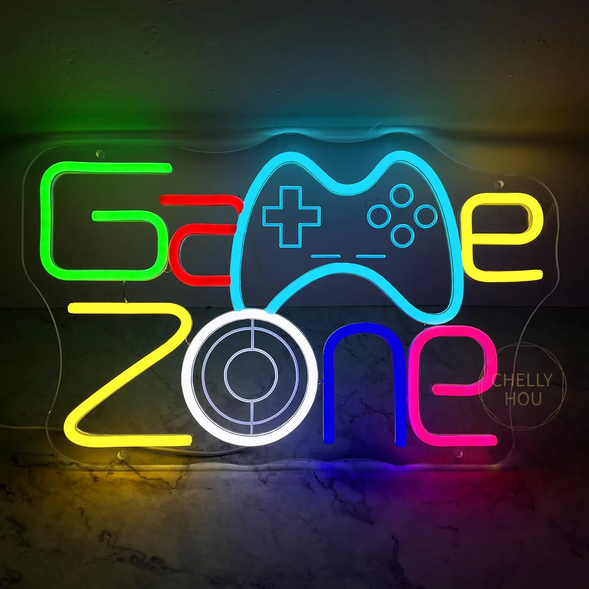 

Неоновая вывеска Game Zone, светодиодная неоновая вывеска в виде гриба для декора игровой комнаты, мужской комнаты, детской комнаты - USB-декор для стен в виде гриба - подарки для геймеров