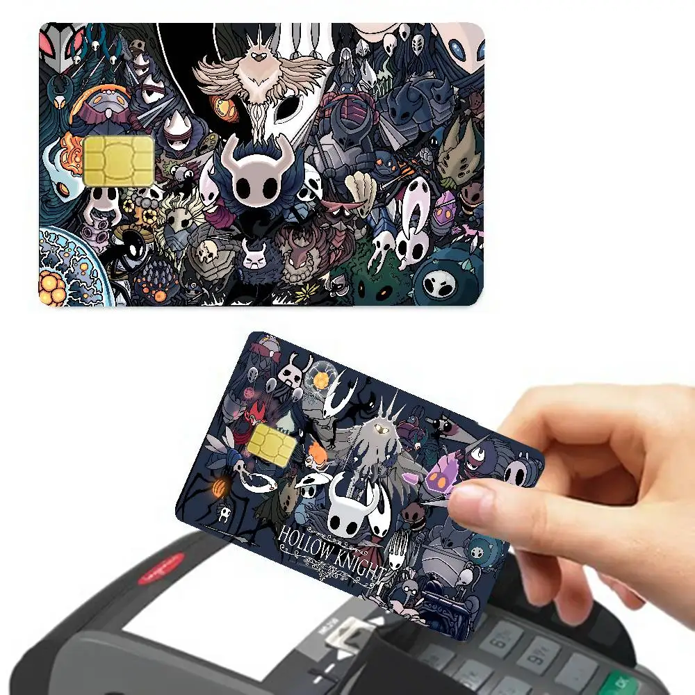 Hollow Knight Game 2024 Anime Cartoon Skin Stickers Film Tape Case For Big Credit Debit Card Front Side