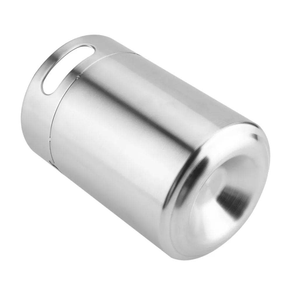 Stainless Steel Beer Barrel Mini Stainless Steel Beer Barrel with Spiral Cover Lid Practical Home Hotel Supplies