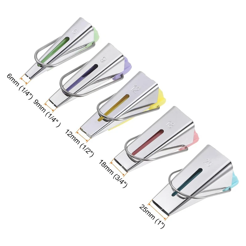 Kit de fabricante de fita 6mm 12mm 18mm 25mm 9mm, dobra única e dupla, fabricante de ligação de viés de tecido, ferramenta de costura para retalhos de tecido durável