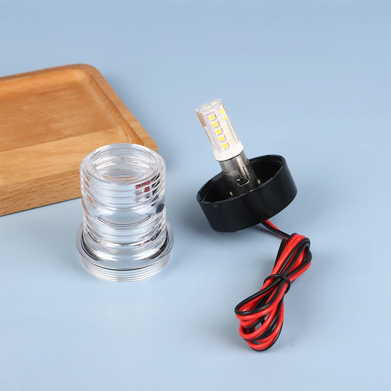 ไฟสมอเรือทรงกลม360องศาไฟ LED 12V กันน้ำไฟเดินเรือเรือยอชท์6300K โคมไฟสมอเรือ