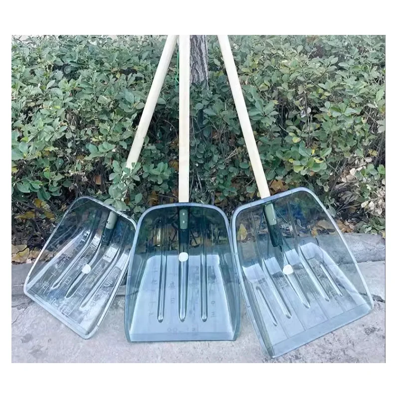 Plastic thickened snow removal shovel, tempered plastic shovel, large snow pushing shovel, tea and grain feed tool