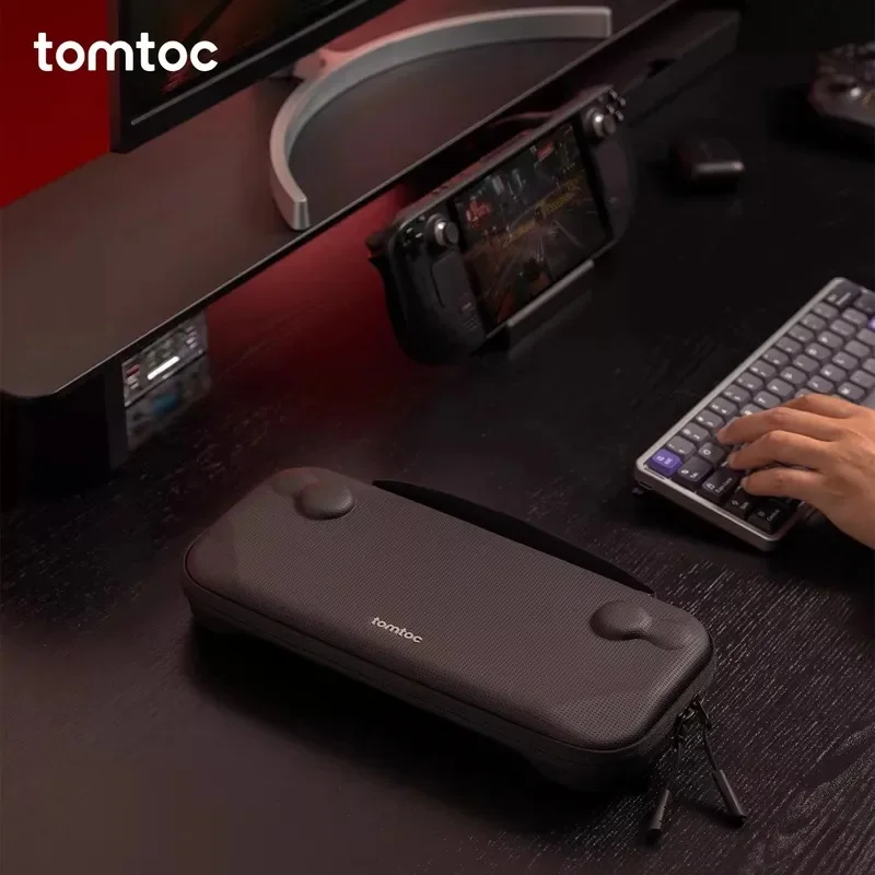 Tomtoc Storage Bag Protective Case Gaming Handheld Backpack Slim Protective Case for SteamDeck G38 GreyB BlackB PC Accessory