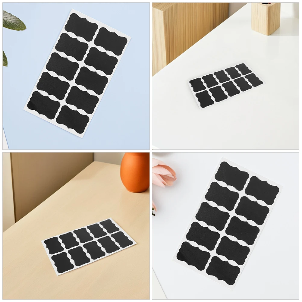 200 قطعة ملصقات السبورة قابلة لإعادة الاستخدام للكتابة علامات الطباشير للحاويات الجرار زجاجات تخزين المطبخ ذاتية اللصق #3