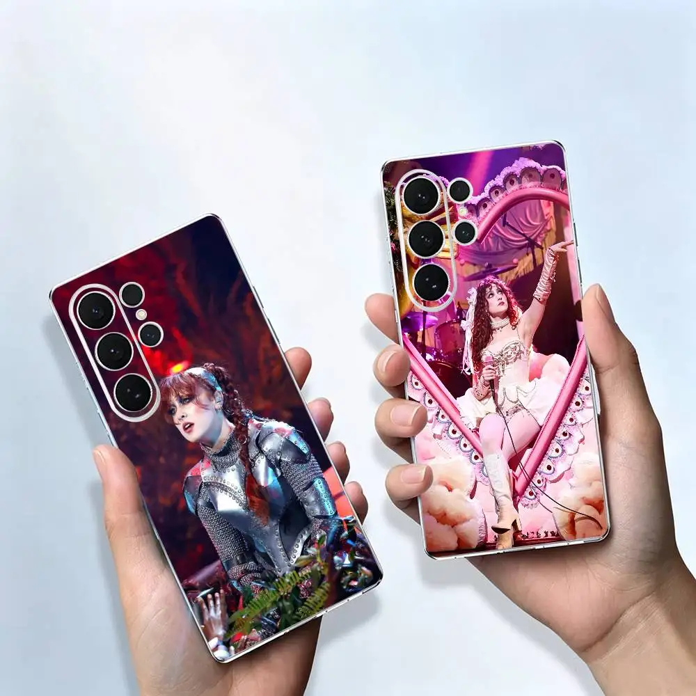 C-chappell roan good luck babe  Transparent Stand Phone Case For Samsung S22,23,24,25,21,10,9,Ultra,Plus,Lite