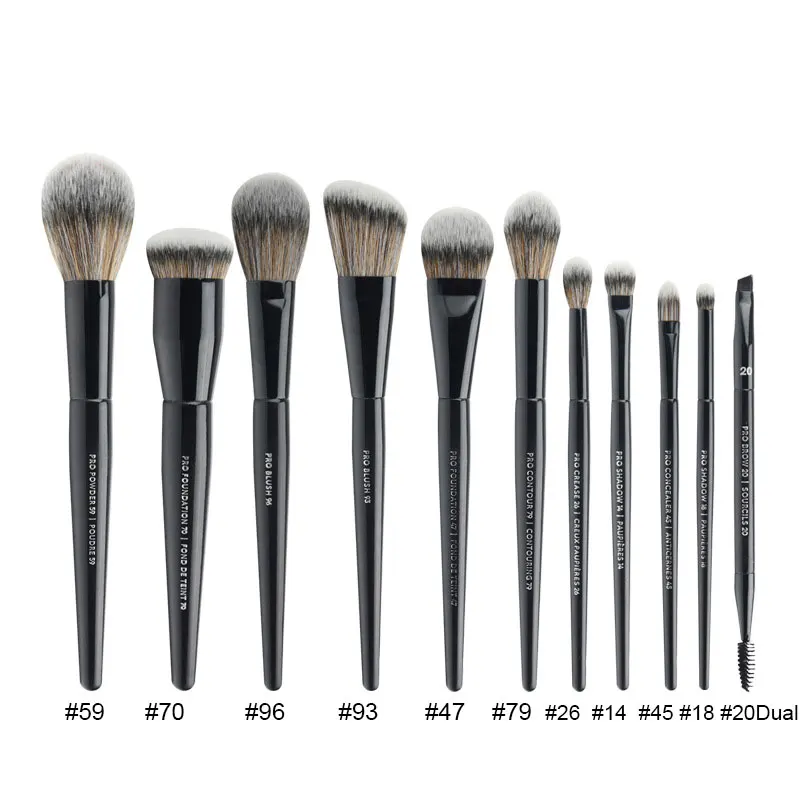 5/16/26pcs/set Black Powder Makeup Brushes Angled Sculpting Foundation Face essential cosmetic tools Eyeshadow Eye Make Up Brush