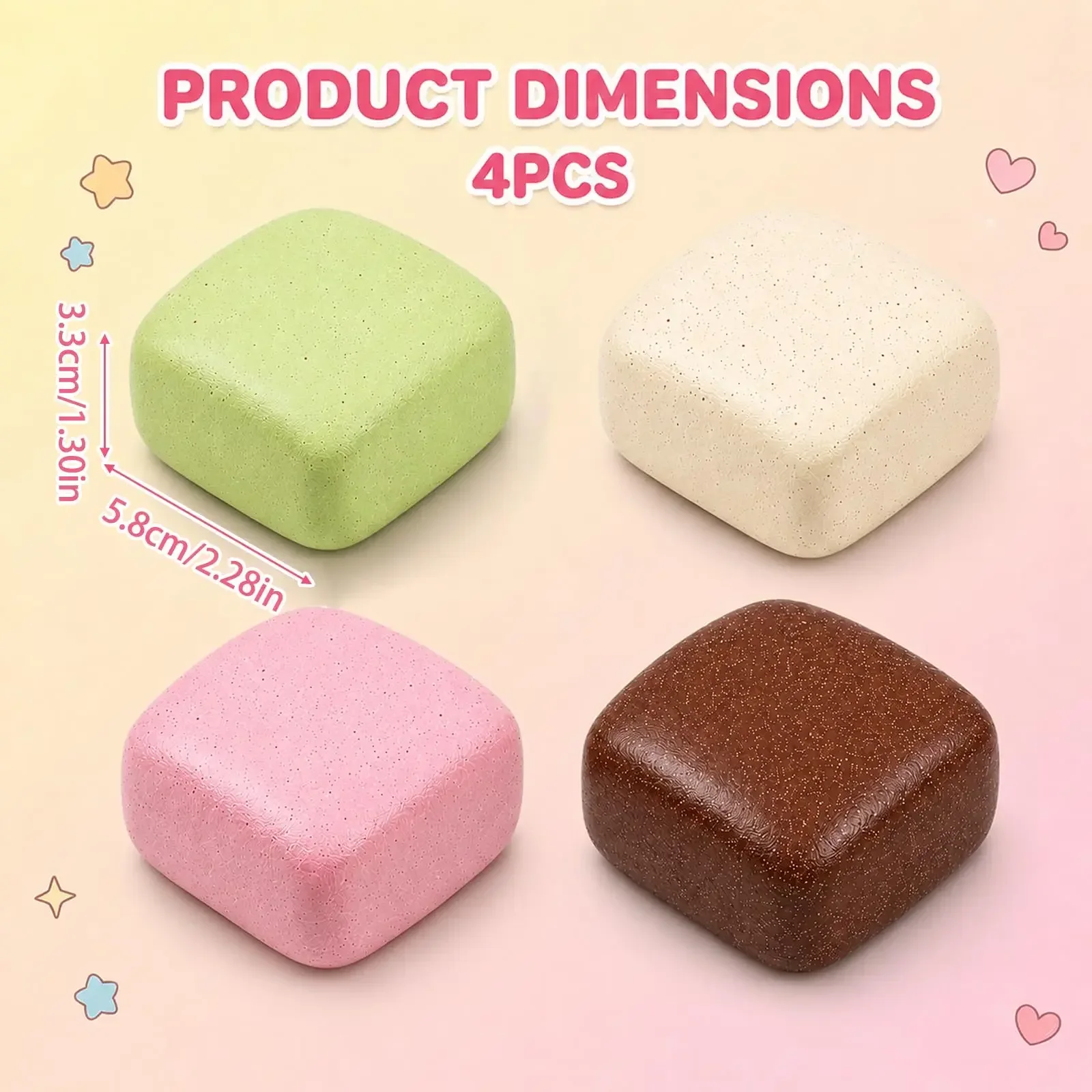 1 Stück Mini-Toast, langsam aufsteigendes Squishy-Spielzeug zur Angstlinderung, Dekompressionsspielzeug, sensorisches Beruhigungsspielzeug, Reise-Fidget, Weihnachtsgeschenk – Detail 6