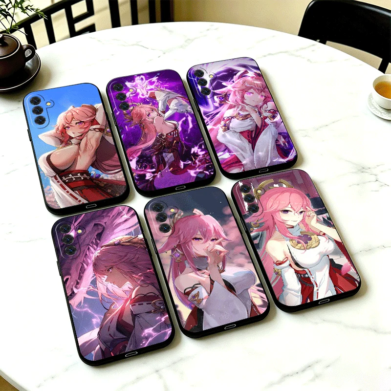 Genshin Impact Yae Miko Phone Case Cover for Samsung A13 A14 A15 A16 A17 A53 A54 A55 A56 A57 A33 A34 A35 A36 A37 A23 A24 A25 A26