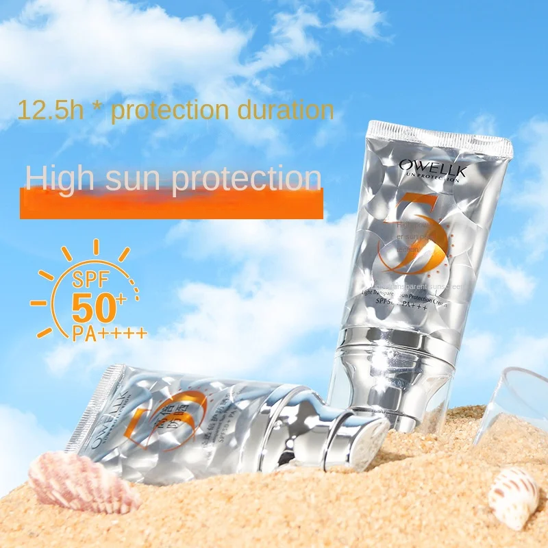 Sunscreen Spf50 Waterproof Sweat-Proof Non-Greasy Lightweight Double Protection Uv-Proof Refreshing Sunscreen Lotion