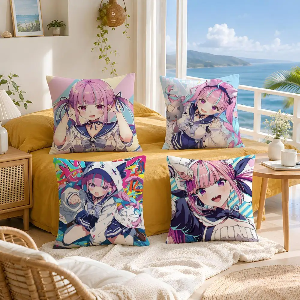 Minato Aqua Cushion Cover Throw Pillow Short Plush Fresh Natural Cushion for Living Room Sofa Ornament Present Gift