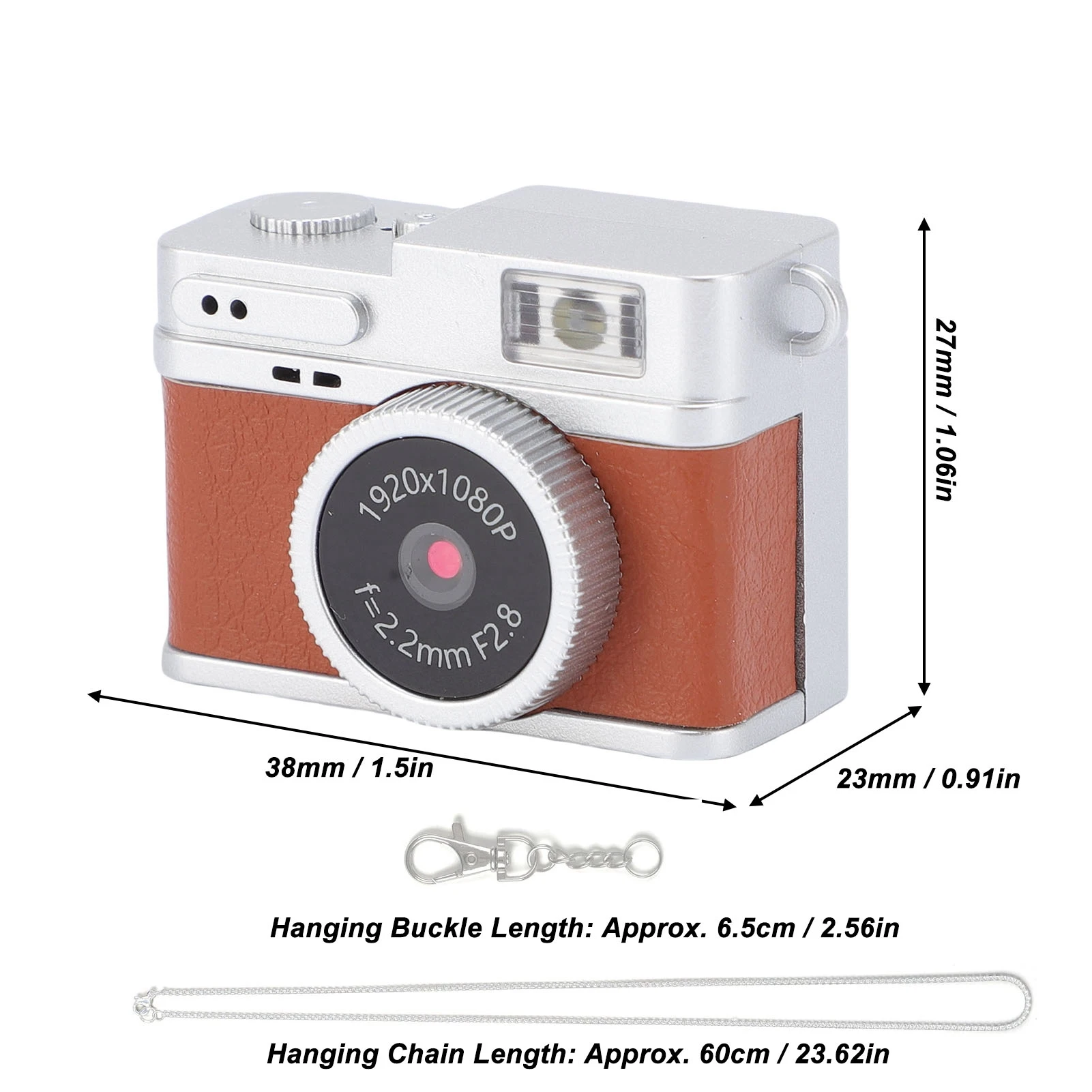 سلسلة المفاتيح مسجل فيديو 1080P 2MP 32GB بطاقة الذاكرة 0.96 بوصة شاشة ملونة كاميرا سلسلة المفاتيح الصغيرة مع سلسلة معلقة للسفر #5