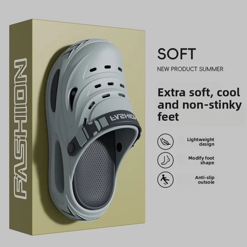 Medical EVA Operating Room Slippers Men's New Summer Wear Boys Hole Shoes Deodorant Non-Slip Arch Support view 2