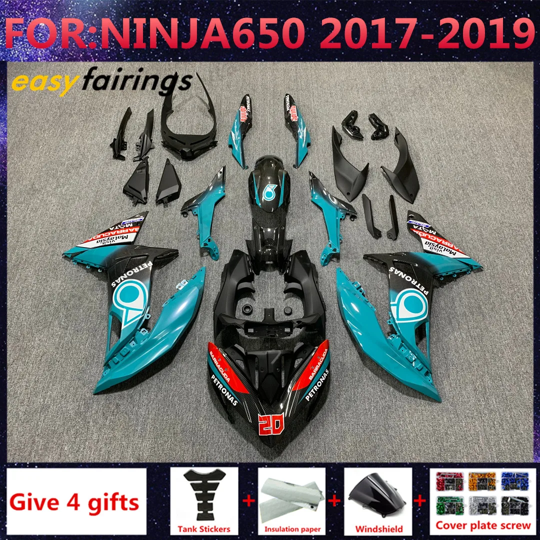 For Ninja650 NINJA 650 2017 2018 2019 Cool Fairings ER-6F 17 18 19 Motorcycle Accessories full Fairing Kit Bodywork set petronas