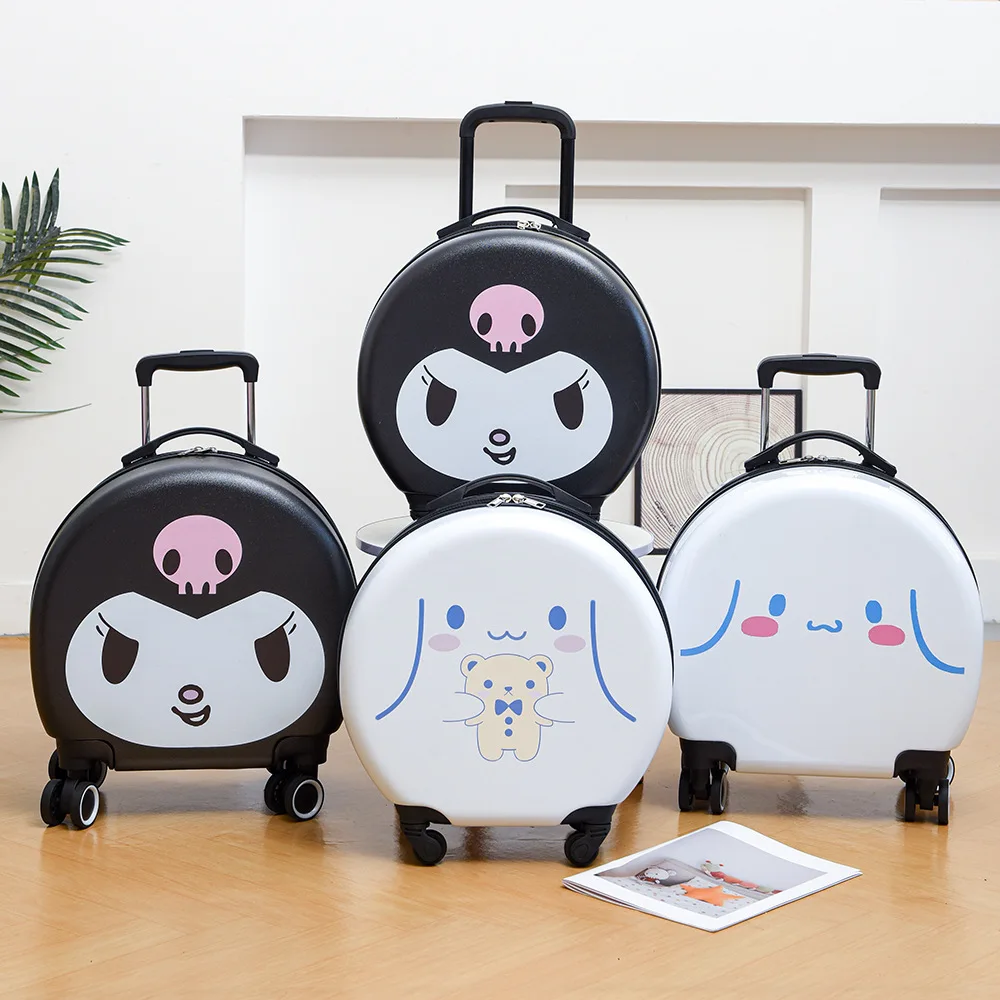 أنيمي الكرتون الأطفال حقيبة الترفيه حقيبة سفر Kawaii الكرتون الأطفال عربة المدرسية الصعود حقيبة تروللي بعجلات #2