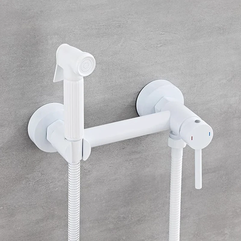 

Bidet Faucets Black Hygienic Shower Spray Airbrush Tap Bathtub Shower Set Hot Cold Bathroom Shower Faucet Bathroom Shower Taps
