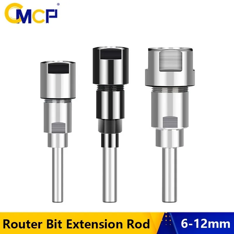 

CMCP Router Bit Extension Rod 6mm-12mm Shank Collet Engraving Machine Extension Milling Cutter Tool Holder