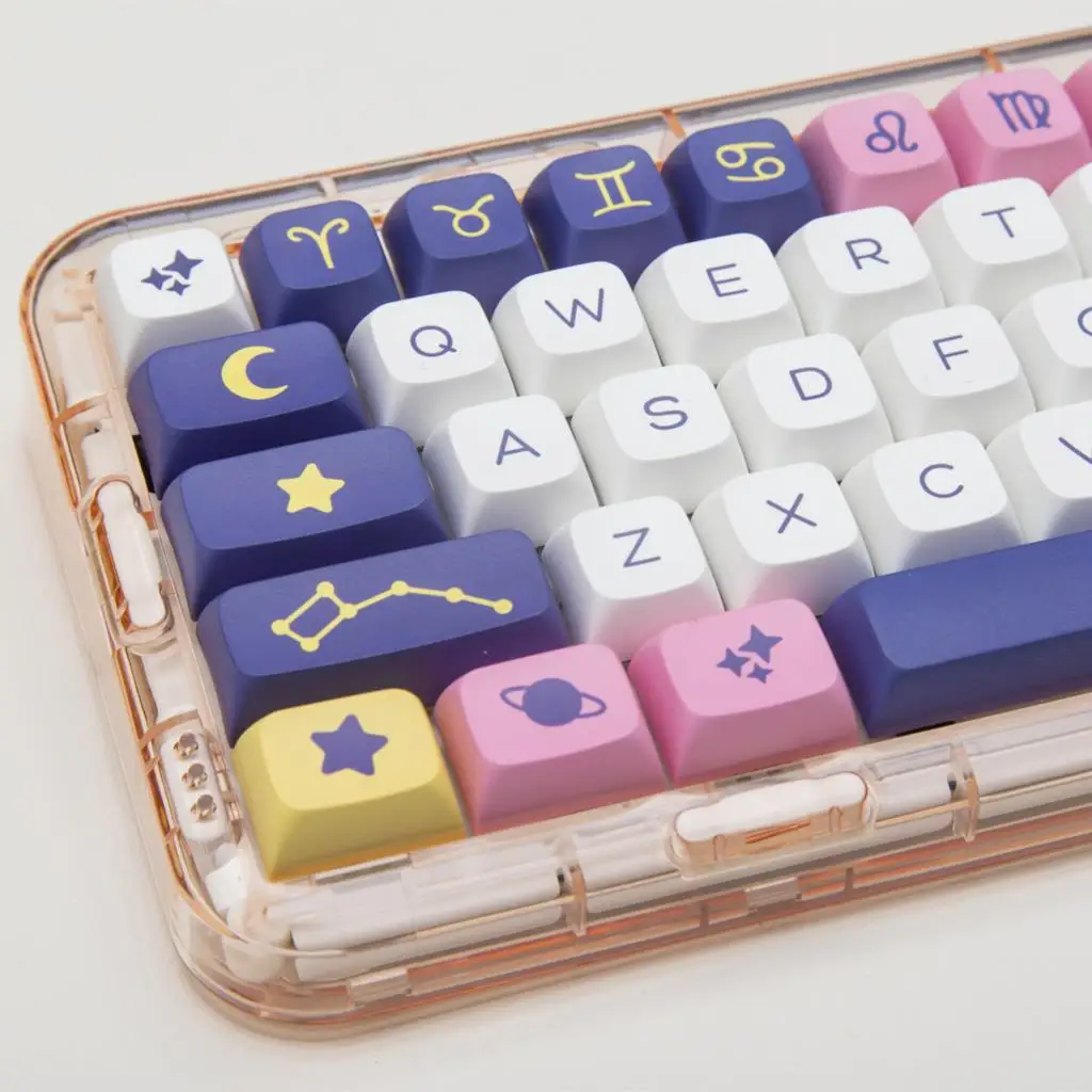 

132 клавиши Planet Constellation XDA Profile Keycap для MX Switch, механическая клавиатура, аниме, милые колпачки для ключей из ПБТ на заказ, сделай сам, GK61