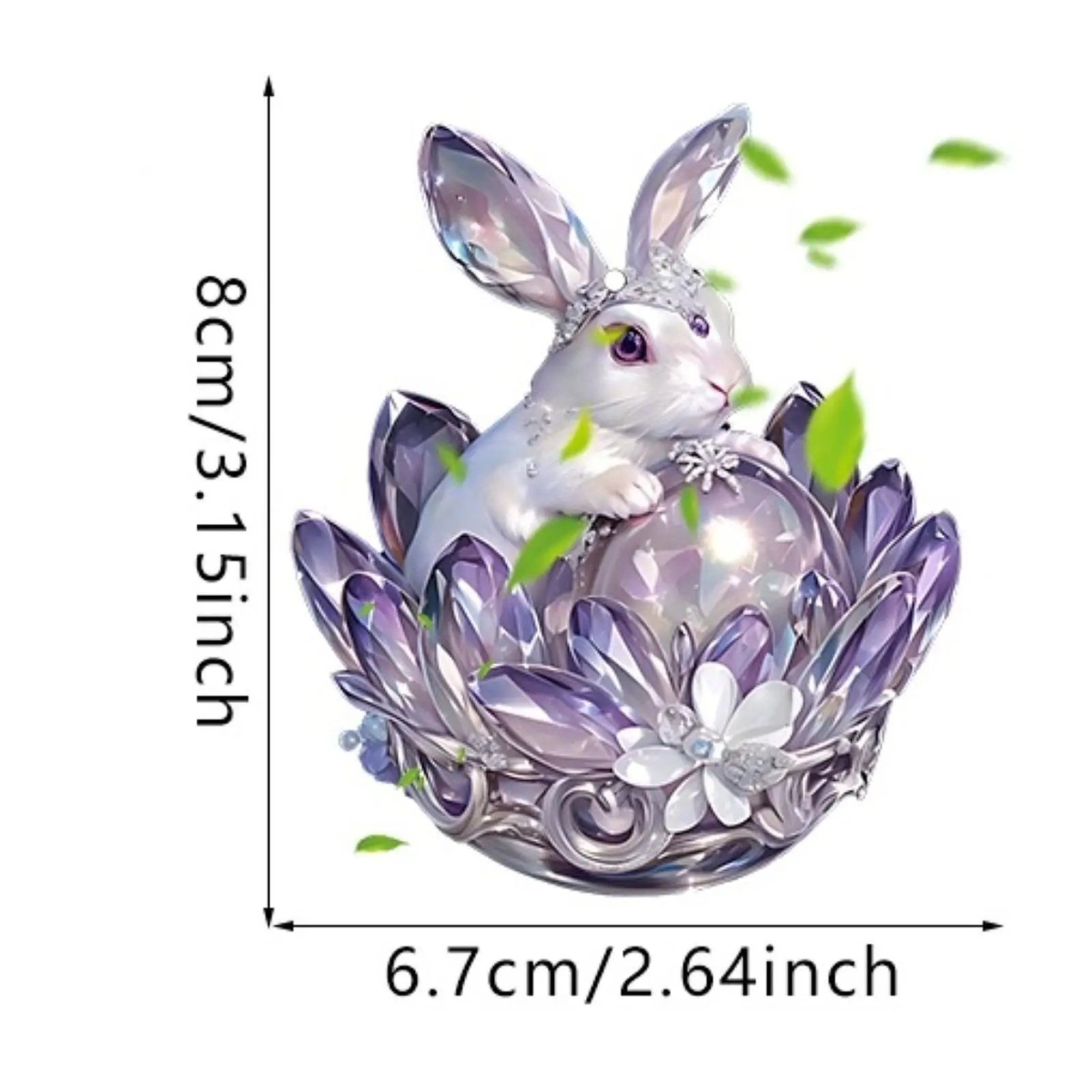 Acrylic Bunny Ornament Bag Pendant Decorative Hanging Piece for Festive Home Porch and Backpack Accessory